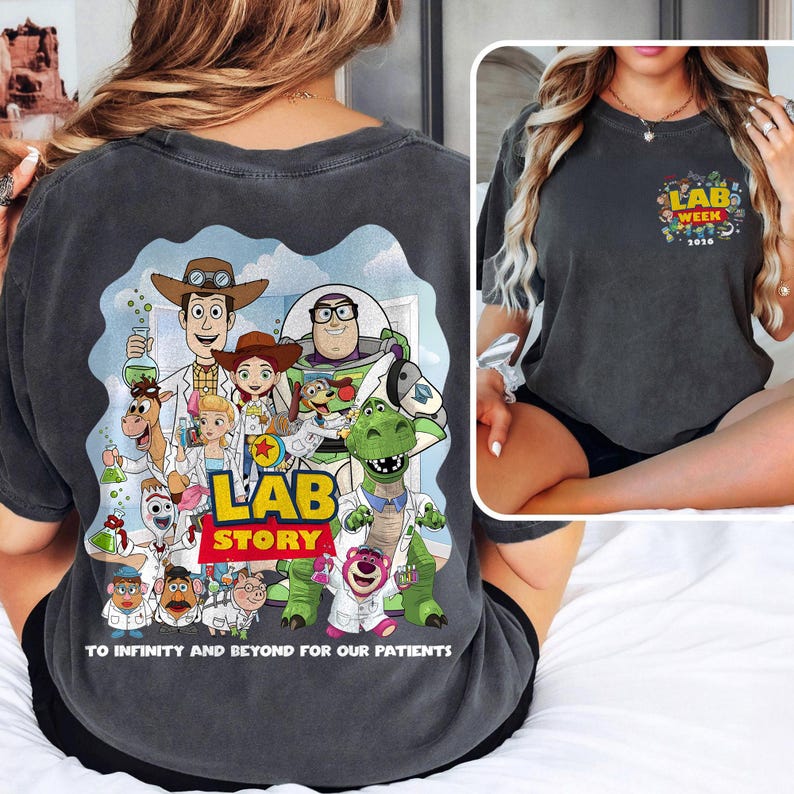 Lab Week 2026 Shirt, Lab Story TShirt, Lab Assistant Shirts, Phlebotomist Tee DarkHeather/Pepper