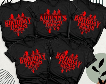 Custom Birthday Things Family Shirt, Party Graphic Tee