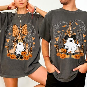 Vintage Mickey Minnie Halloween Ghost Shirt, Mickey Ghost Shirt, Minnie Ghost Shirt, Spooky Season Shirt, Disney Halloween Trip Shirts