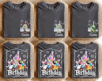 Camiseta personalizada de cumpleaños de Mickey y sus amigos, camiseta de cumpleaños de Disney, el mejor cumpleaños de todos los tiempos, viaje familiar de cumpleaños de Disney, camiseta familiar