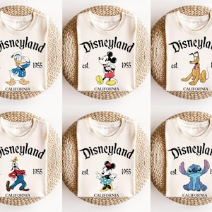 Retro Disneyland Est 1955 Shirt, Disney All Characters Shirt, Mickey And Friends Shirt, Disney Group Shirt, Disney Family Shirt, Disney Trip