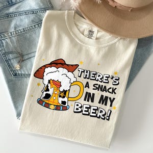 Disney Characters Drinking Shirt, Princess, Mickey & Friends, Star Wars, Epcot 2026 Tee Sand/Ivory/Natural