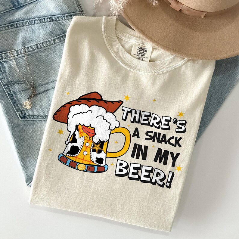 Disney Characters Drinking Shirt, Princess, Mickey & Friends, Star Wars, Epcot 2026 Tee Sand/Ivory/Natural