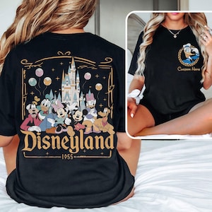 Custom Name Disneyland Family Shirt, Mickey and Friends Trip Tee Black