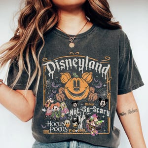 Retro Disney Halloween-tröja, Disneyworld Est. 1971 T-shirt, Musse Piggs Inte Så Läskiga Partytopp, Hokus Pokus T-shirt, Läskig Halloween-festoutfit Charcoal/Pepper