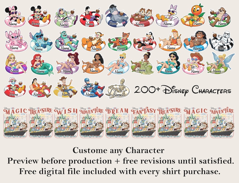 Personalized Disney Cruise 2026 Shirts, DisneyCruise Squad Shirt, Mickey and Friends Cruise Tee image 2