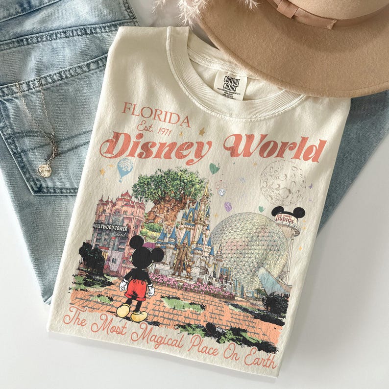 Custom Disneyworld Family Shirts, Retro Mickey And Friends Shirts, Disney Character Shirt, Walt Disneyworld Tee, Disney 2026 Trip Tee image 3