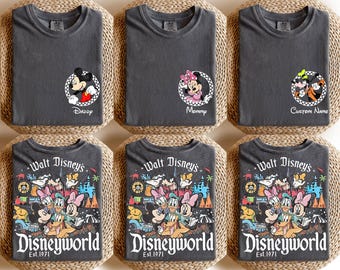 Custom Disneyworld Mickey And Friends Shirt, Custom Name Disney Family 2026 Shirts, Retro Disneyworld Trip Tee, Disney Family Vacation Shirt