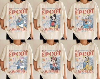Camisetas personalizadas para viajes familiares a Epcot, atuendo de Disneyland 2026, camiseta de Disney con nombre personalizado, camiseta de Disneyworld