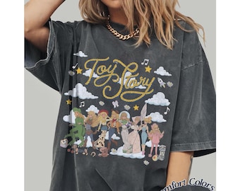 Camiseta vintage de Disney Toy Story 5 Comfort Colors, regalo para fans de la música, camiseta retro de Toy Friends, camiseta de viaje a Disneyland 2026, camisetas familiares de Disney