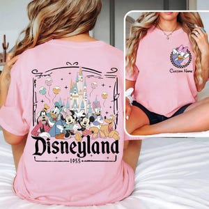 Custom Name Disneyland Family Shirt, Mickey and Friends Trip Tee LightPink/Blossom