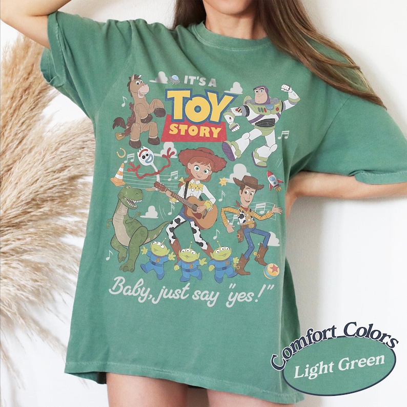 It’s A Toy Story Comfort Colors Shirt, Baby Just Say Yes Tee, Western Jessie T-Shirt, Disney Toy Story 5 Shirt, TS, Tay Story Shirt image 1