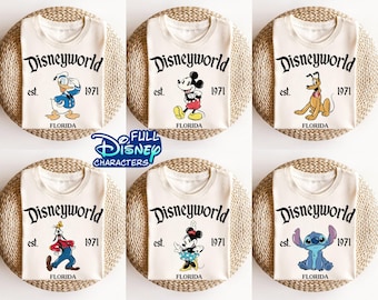 Retro Disneyworld Est 1971 Shirt, Disney All Characters Shirt, Mickey And Friends Shirt, Disney Group Shirt, Disney Family Tee, Disney Trip