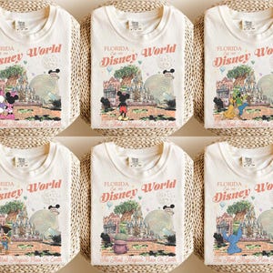 Custom Disneyworld Family Shirts, Retro Mickey And Friends Shirts, Disney Character Shirt, Walt Disneyworld Tee, Disney 2026 Trip Tee image 1