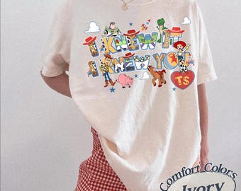 Camiseta "Eu Sabia! Eu Sabia Que Você Ia Fazer 5 Anos", Camiseta Toy Story 5, Camiseta de Aniversário Toy Story 5 da Disneylândia WDW
