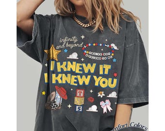 Camiseta retrô "Eu sabia! Eu sabia que você ia fazer 5 anos!", Camiseta "Swifts e Toy Story 5", Camiseta de aniversário "Disneyland Swifts Toy Story 5", Camiseta de aniversário "Toy Story"