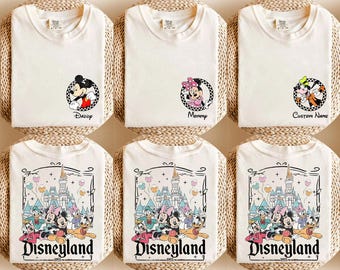Custom Name 2 Sided Disneyland Mickey And Friends Shirt, All Characters Disney Family 2026 Shirt, Disneyland Trip Tee, Est 1955 Shirt