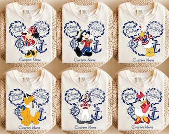 Custom Disney Cruise Line 2026 Shirts, Let's Cruise Disney Wish Dream Magic Wonder Fantasy Shirt, Mickey and Friends Cruise Family Trip Tee