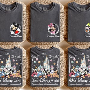Custom Name 2 Sided Mickey And Friends Shirt, All Characters Disney Family 2025 Shirt, Disneyworld Trip Tee, Disneyworld Est 1971 Shirt DarkHeather/Pepper
