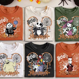 Halloween Family Matching Shirts - Spooky Nightmare Characters - Disney Inspired Boo! Halloween Tee - Personalized Trick or Treat Outfit