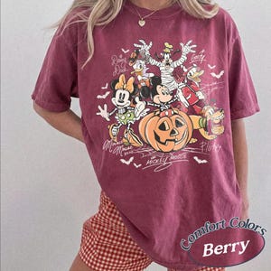 Comfort Colors® Mickey and Friends Halloween Shirt, Disney Halloween Shirt, Disneyland Costume Party Tee, Mickey and Minnie Halloween Shirt image 7