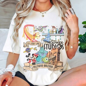 Vintage Disney Hollywood Studios Shirt, Mickey and Friends Hollywood Tower, Disney Toy Story Shirt, Star Wars Tee, Disney Family Trip Tee Sand/Ivory/Natural