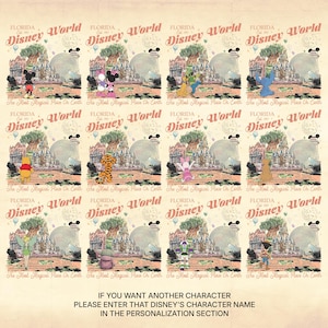 Custom Disneyworld Family Shirts, Retro Mickey And Friends Shirts, Disney Character Shirt, Walt Disneyworld Tee, Disney 2026 Trip Tee image 2