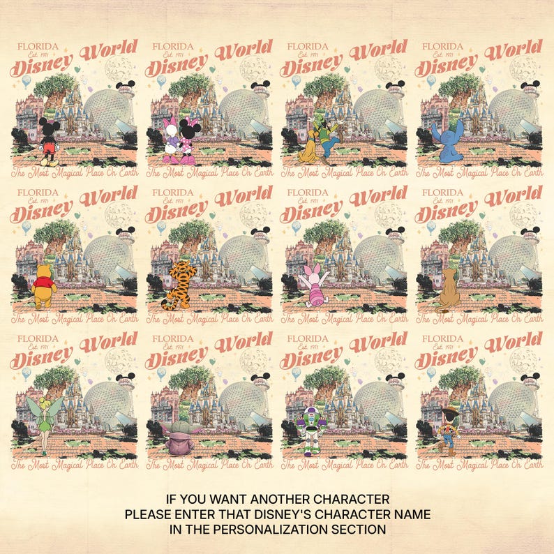 Custom Disneyworld Family Shirts, Retro Mickey And Friends Shirts, Disney Character Shirt, Walt Disneyworld Tee, Disney 2026 Trip Tee image 2