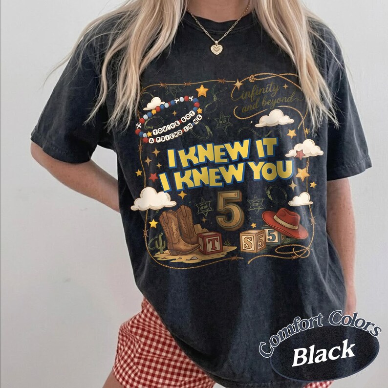 Toy Story 5 Comfort Colors Shirt, Gift For Music Fan, Retro Toy Friends Shirt, Tay Story 5 Shirt, You've Got a friend in me Tee Black
