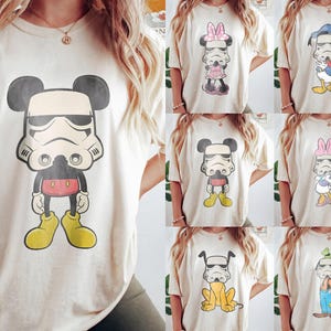 Vintage Disney Mickey And Friends Star Wars Shirt, Star Wars Family Shirts, Disney All Character Tee Mickey Mouse Stormtrooper, Disney Trip