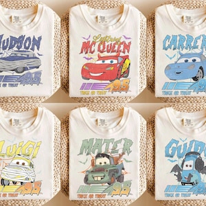 Vintage Custom Cars Movie Characters Halloween Shirt, Cars Movie Halloween Shirt, Disney Halloween Party Shirt, Matching Shirt