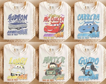 Vintage Custom Cars Movie Characters Halloween Shirt, Cars Movie Halloween Shirt, Disney Halloween Party Shirt, Matching Shirt