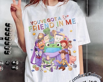 Camiseta LilyPad Toystory 5, Camiseta Woody Buzz Jessie Rex Bullseye e Novo Tablet de Brinquedo Disneyland, Camiseta Família Você Tem um Amigo em Mim
