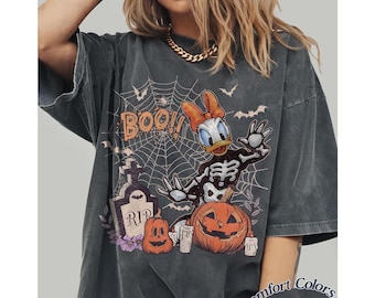 Retro Disney Halloween Skeleton All Characters Shirt, Mickey's Not So Scary Halloween Party Tee Shirt, Disney Halloween Family 2026 Shirts