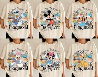 Walt Disney's DisneyWorld All Characters Shirt, DisneyWorld Shirt, Personalized Disney Tee, Disney Family Trip, Mickey and Friends