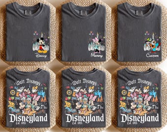 Personalized Disneyland Mickey And Friends Shirt, Custom Name Family 2026 Shirt, Retro Disneyland Trip Tee, Disney Family Vacation Tee