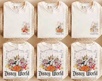 Custom Disneyworld Halloween All Characters Shirt, Disney Ghost Shirt, Halloween Group Tee, 2025 Halloween Family Matching Tee, 1000 Designs