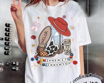 Camiseta vintage "Lo sabía, te conocía", camiseta de amistad de Toy Story 5, camiseta de Woody y Buzz Lightyear, camisetas a juego para la familia de Toy Story de Disneyland