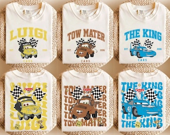 Vintage Disney Cars Shirt, Pixar Lightening McQueen Tee, Cars Sally Tee, Disney Family Trip Shirt, Disneyland Vacation Tee, Pixar Mater Tee