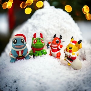 Christmas Bulbasaur | Charmander | Squirtle | Pikachu