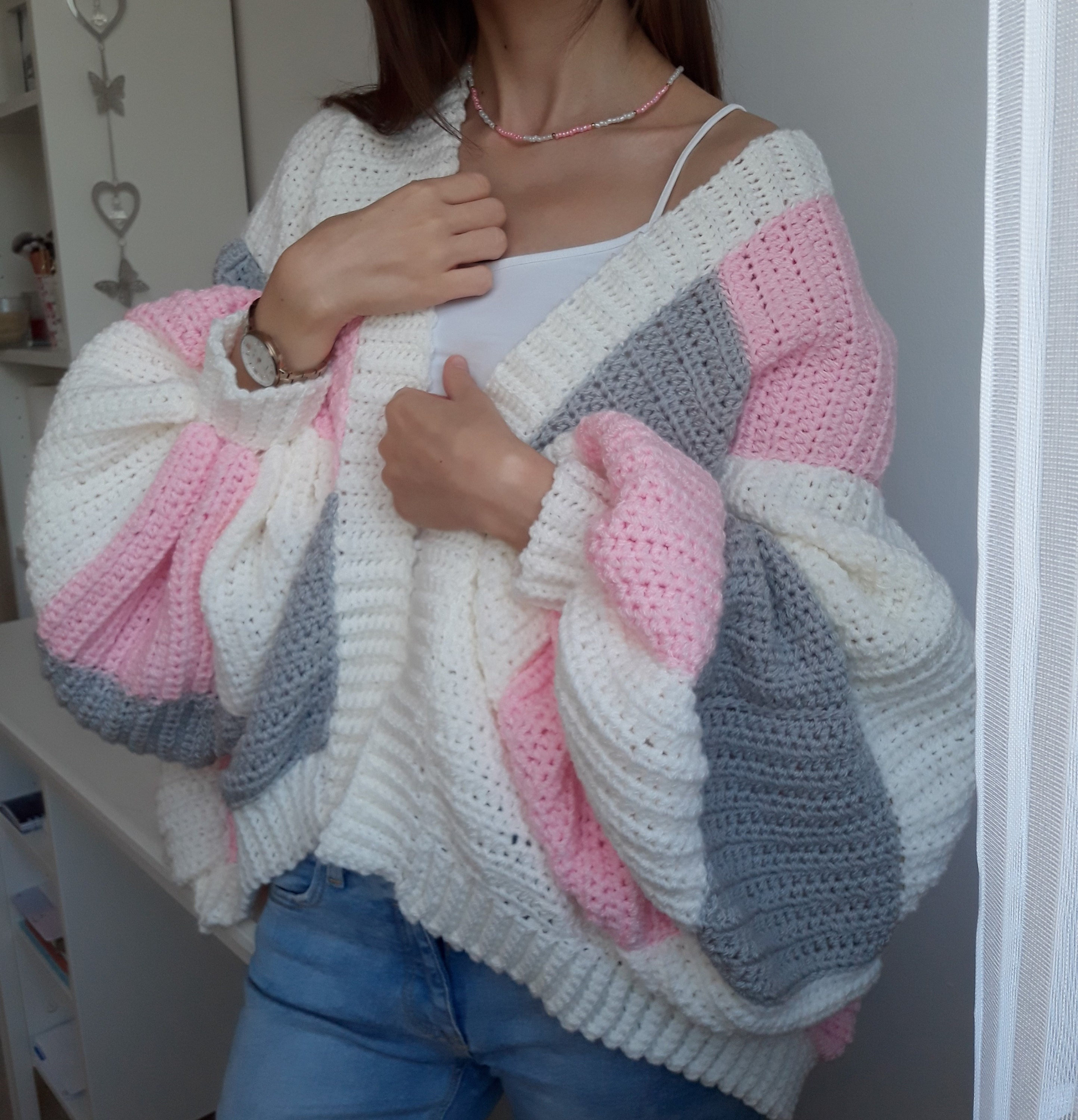 トップス LEINWANDE Bubble Patchwork Cardigan BubblePatchwork Cardigan leinwande Bubble Patchwork Cardigan