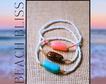 Beach Bliss Collection: Handcrafted Seed Bead Bracelets