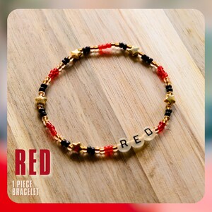 Feel the Passion: Red Eras Tour Friendship Bracelets Ready to Ship Order Yours Today for a Bold Statement zdjęcie 3