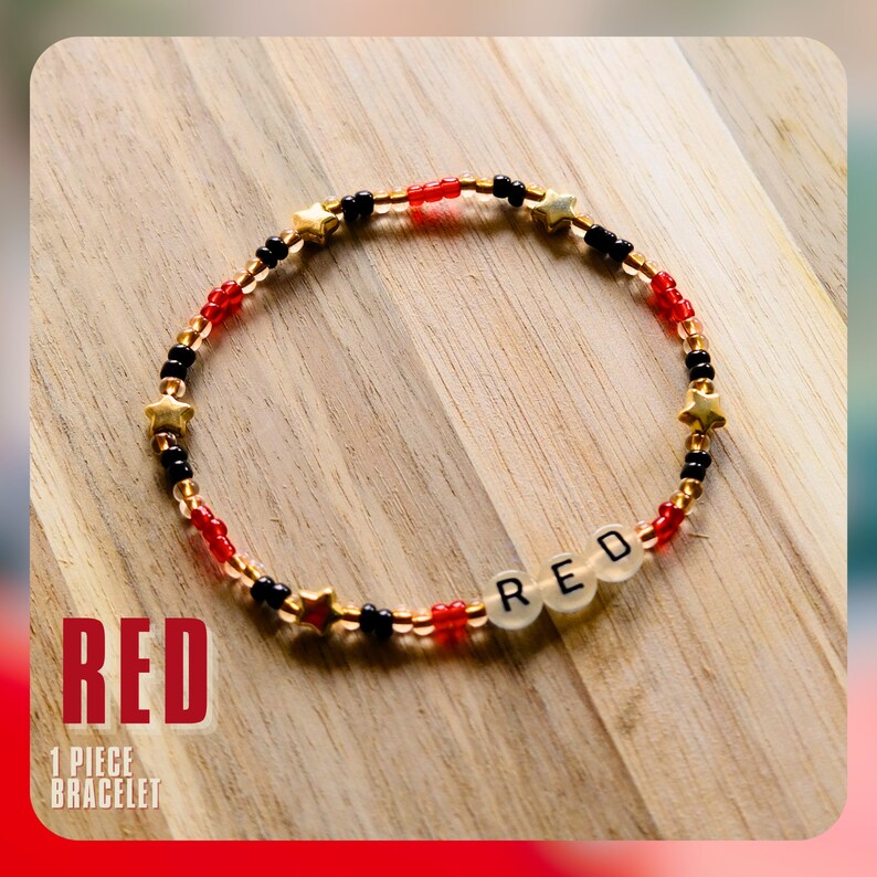 Feel the Passion: Red Eras Tour Friendship Bracelets Ready to Ship Order Yours Today for a Bold Statement image 3