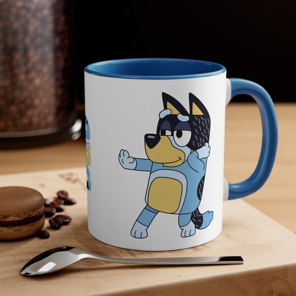 Adorable Bluey DAD Mug! Heeler Family Adventure: Vibrant 11oz and 15oz Ceramic Bluey Mum, Dad and Bingo