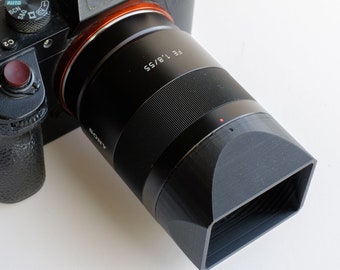 ソニー 55 mm F1.8 ZA スクエアフード、SEL55F18Z 用コンパクトで