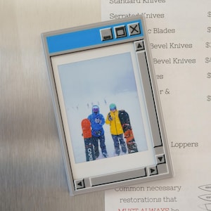 Windows 98 Instax minilijst - koelkastmagneet, bureaudisplay, muurbevestiging - foto naar Instax