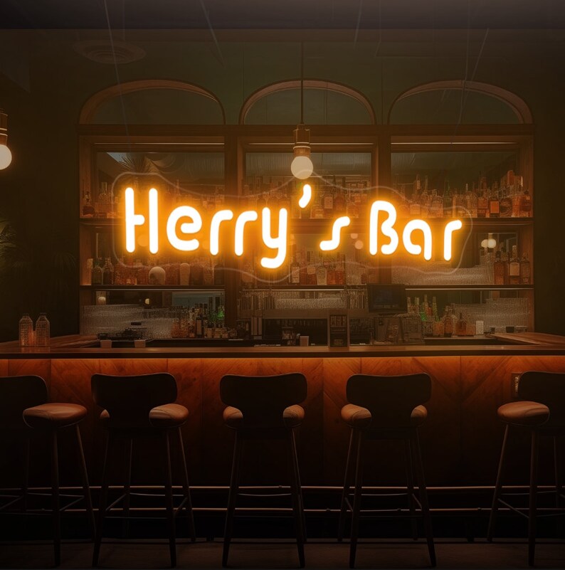 Personalized Home Bar Neon Sign, Wall Decor for Bar, Custom Bar Neon