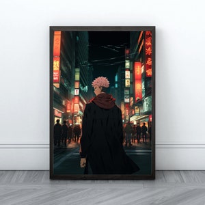 Yuji Itadori Poster | Jujutsu Kaisen Anime Wall Art | Gift for Anime Fans | Tokyo Art | JJK Matte poster | Anime decor