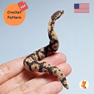 Patrón de serpiente a crochet / Patrón PDF imprimible / Patrón amigurumi a crochet